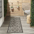Gray and Charcoal Indoor Outdoor Runner Rug